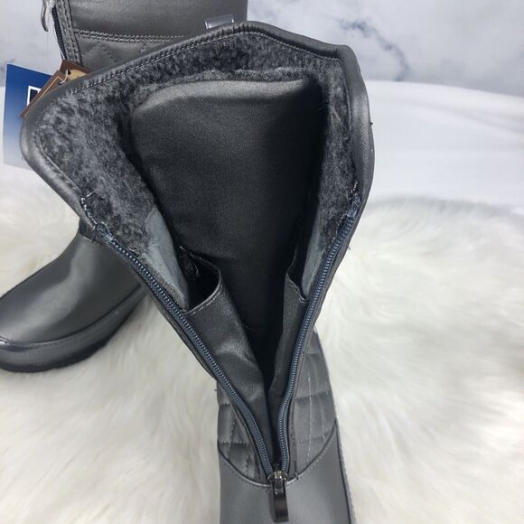 Khombu Waterproof Quilted Boots Womens Size 7 M Dark Gray - Picture 6 of 9